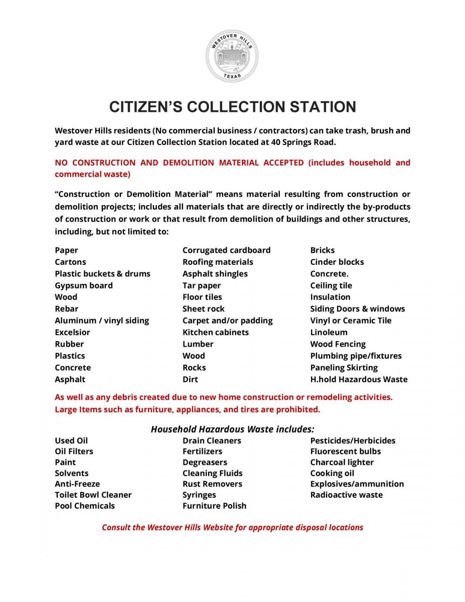 Citizen's Collection Station