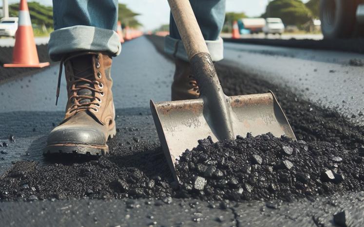 Shoveling Asphalt